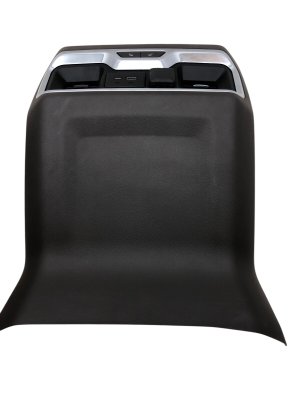 2020-2023 GMC Sierra 2500 HD Brown Center Console Rearward Trim Panel with Vents and Seat Heat Switches - Rear (Used OEM)