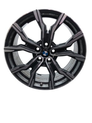 2021-2022 BMW X1 Gray 19x8 5 V-Spoke Machined Dark Gray Alloy Wheel (Used OEM)