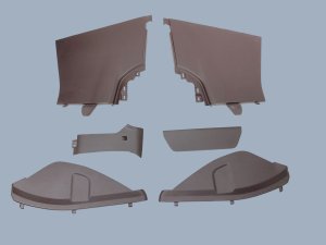 2020-2024 Toyota Highlander Brown Dashboard and Center Console Trim Panel Set (Used OEM)