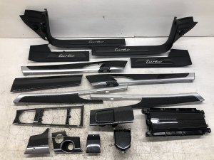 2010-2016 Porsche Panamera Black Interior Carbon Fiber Trim Panel Set (Used OEM)