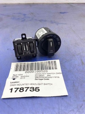 2014-2024 Maserati Ghibli Headlight Switch and Ambient Dimmer Control (Used OEM)