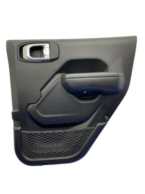 2018-2024 Jeep Wrangler Black Door Interior Trim Panel - Rear, Right (Passenger) (Used OEM)