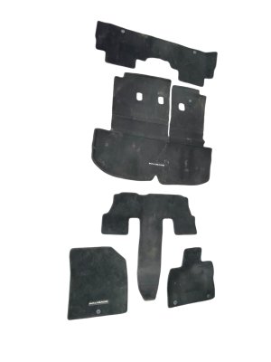 2020-2025 Hyundai Palisade Black Front and Rear Carpeted Floor Mat Set with Trunk Mat (Used OEM)