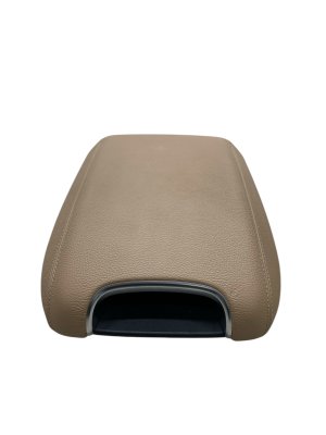 2019-2025 Porsche Cayenne Beige Center Console Storage Compartment Armrest - Front (Used OEM)
