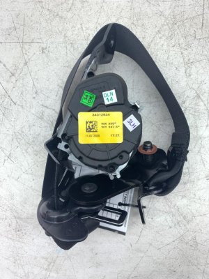 2020-2025 Hyundai Palisade Black 3rd Row Seat Belt Assembly - Rear, Left (Driver) (Used OEM)