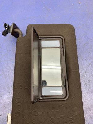 2017-2022 Ford F-550 Super Duty Brown Illuminated Cloth Sun Visor - Front, Right (Passenger) (Used OEM)