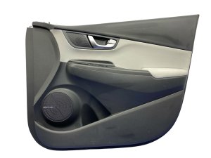 2022-2023 Hyundai Kona Black Door Interior Trim Panel with Switches and Premium Audio - Front, Right (Passenger) (Used OEM)