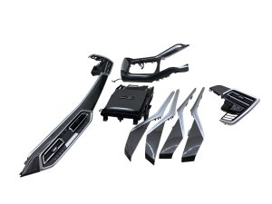 2020-2023 BMW X6 Black Dash Center Console and Door Interior Trim Set with Air Vents - Front (Used OEM)