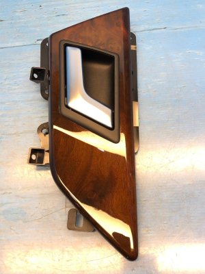 2008-2014 Mercedes-Benz C280 Silver Interior Door Handle with Wood Trim - Rear (Used OEM)