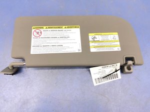 2017-2022 Ford F-550 Super Duty Gray Sun Visor without Mirror or Illumination - Front, Left (Driver) (Used OEM)