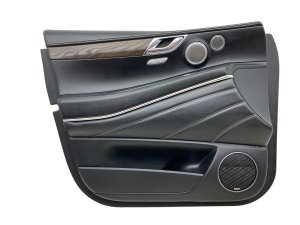 2021-2024 Genesis GV80 Black Door Interior Trim Panel with Premium Audio - Front, Left (Driver) (Used OEM)