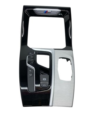 2018-2021 BMW X3 M-Sport Center Console Shift Plate Trim with Adaptive Suspension Switch (Used OEM)