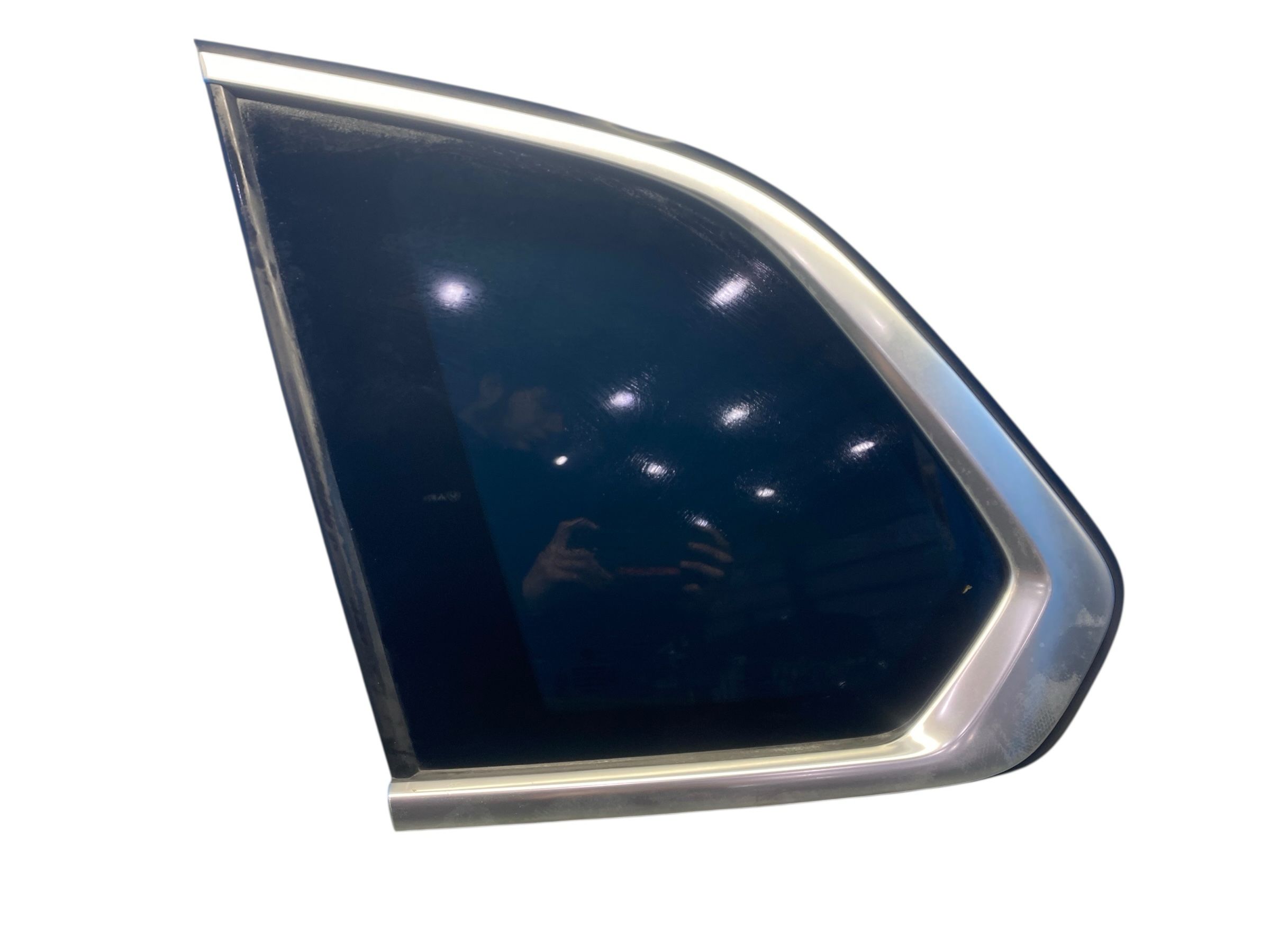 BMW X5 m Silver Quarter Glass with Silver Trim and Privacy Tint - Rear, Left (Driver) (Used OEM)