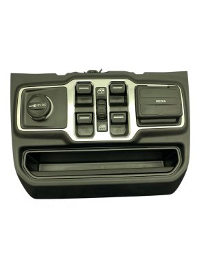 2018-2023 Jeep Wrangler Center Dash Window Switch Panel with Media Ports and 12V Power Outlet (Used OEM)