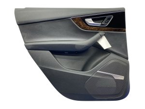 2017-2019 Audi Q7 Black Door Interior Trim Panel - Rear, Left (Driver) (Used OEM)
