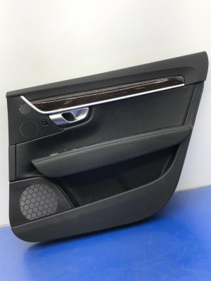 2017-2025 Volvo S90 Charcoal (Black) Door Interior Trim Panel without Sunshade - Rear, Right (Passenger) (Used OEM)