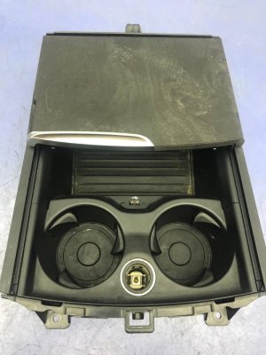 2017-2023 BMW 528i Brown Center Console Storage Tray and Cupholder (Used OEM)