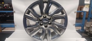 2019-2024 GMC Sierra 1500 Silver 22-inch 12-Spoke Silver Painted Alloy Wheel with Chrome Inserts (Used OEM)