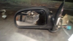 2002-2009 GMC Envoy Black Power Door/Side View Mirror - Left (Driver) (Used OEM)