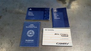 2004 Toyota Solara Owners Manual (Used OEM)