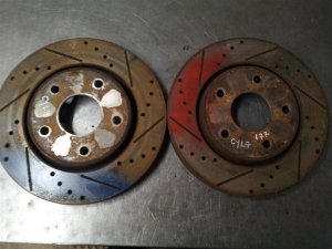 2009-2012 Dodge Journey Aftermarket Slotted and Drilled Disc Brake Kit - Front (Used OEM)