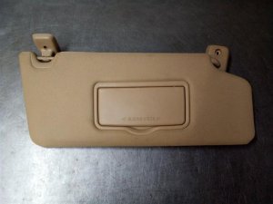 2011-2014 Ford F-150 Tan Sun Visor with Mirror - Right (Passenger) (Used OEM)