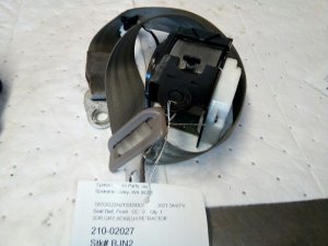 2001-2004 Dodge Dakota Gray Seat Belt Assembly - Front, Left (Driver) (Used OEM)