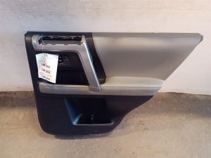2010-2013 Toyota 4Runner Black Door Interior Trim Panel - Rear, Right (Passenger) (Used OEM)