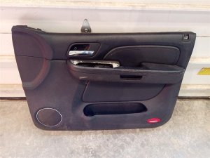 2007-2009 GMC Yukon Black Door Interior Trim Panel - Front, Right (Passenger) (Used OEM)