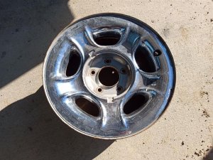 2002-2010 Dodge Ram 1500 Chrome 17x7 5-Spoke Chrome Clad Steel Wheel (Used OEM)
