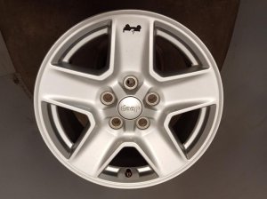 2020-2023 Jeep Gladiator Silver 17x7.5 5-Spoke Silver Painted Alloy Wheel (Used OEM)