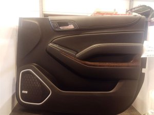 2015-2020 GMC Yukon Black Door Interior Trim Panel - Front, Right (Passenger) (Used OEM)