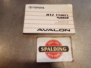 2007 Toyota Avalon Owners Manual (Used OEM)