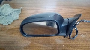 2002-2005 GMC Envoy Black Power Door/Side View Mirror - Left (Driver) (Used OEM)
