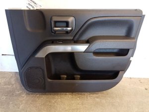2015-2019 GMC Sierra 2500 HD Black Door Interior Trim Panel - Front, Right (Passenger) (Used OEM)
