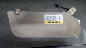 2001-2005 Ford Explorer Tan Sun Visor with Illuminated Mirror - Left (Driver) (Used OEM)