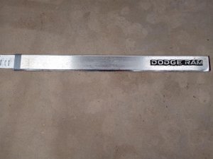 1981-1990 Dodge D350 Chrome Rear Body Panel Finish Panel (Used OEM)