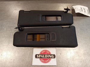 2007-2013 BMW X5 Black Illuminated Sun Visor Set - Left (Driver) (Used OEM)