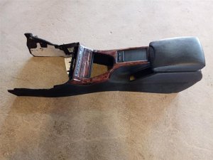 2000-2006 BMW X5 Black Floor Center Console Panel with Wood Trim (Used OEM)