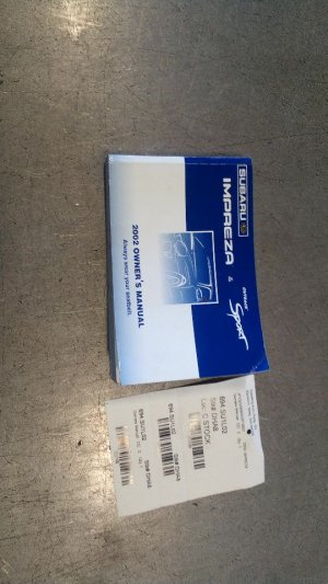 2002 Subaru Impreza Owners Manual (Used OEM)