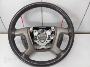 2007-2014 GMC Yukon Black Leather Steering Wheel with Controls (Used OEM)