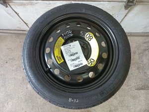 2021-2025 Kia Seltos Black 16x4 Compact Temporary Steel Spare Wheel (Used OEM)