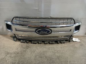 2018-2020 Ford F-150 Chrome Chrome 2-Bar Grille with Silver Support Grid (Used OEM)