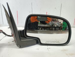1999-2002 Chevrolet Silverado 1500 Chrome Power Door/Side View Mirror - Right (Passenger) (Used OEM)