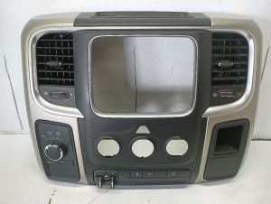 2013-2018 Ram 3500 Black Radio Instrument Panel Bezel (Used OEM)
