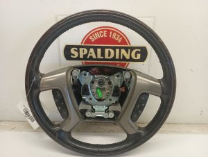 2009-2014 GMC Yukon Black Heated Leather and Wood Steering Wheel (Used OEM)