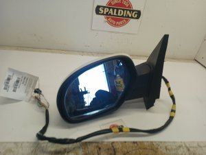 2009-2014 GMC Yukon White Power Heated Blind Spot Auto-Dimming Door/Side View Mirror with Signal Lamp - Left (Driver) (Used OEM)