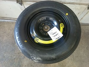 2014-2016 Kia Forte Black 16x4 2-Hole Compact Steel Spare Wheel (Used OEM)