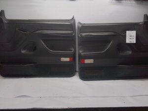 1992-1996 Ford F-250 Gray Door Interior Trim Panel - Front, Left (Driver) (Used OEM)