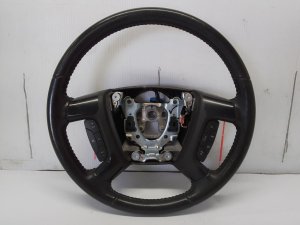 2007-2014 GMC Yukon Black Leather Steering Wheel with Controls (Used OEM)